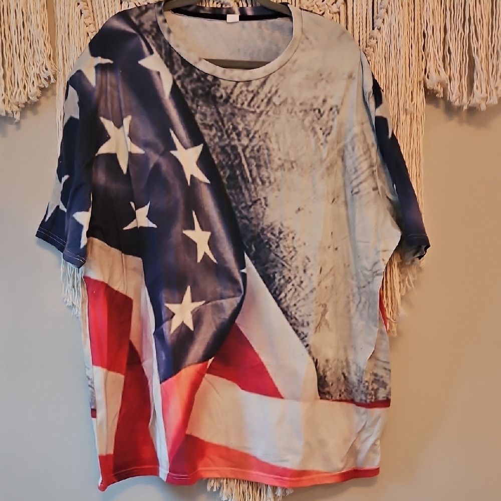Patriotic Mens Shirt with American Flag Design